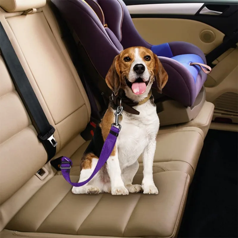 Pet Car Seat Belt Nylon Lead Leash Safety Travel Clip Backseat Safety Belt Adjustable Puppy Dogs Harness Collar Pet Accessories