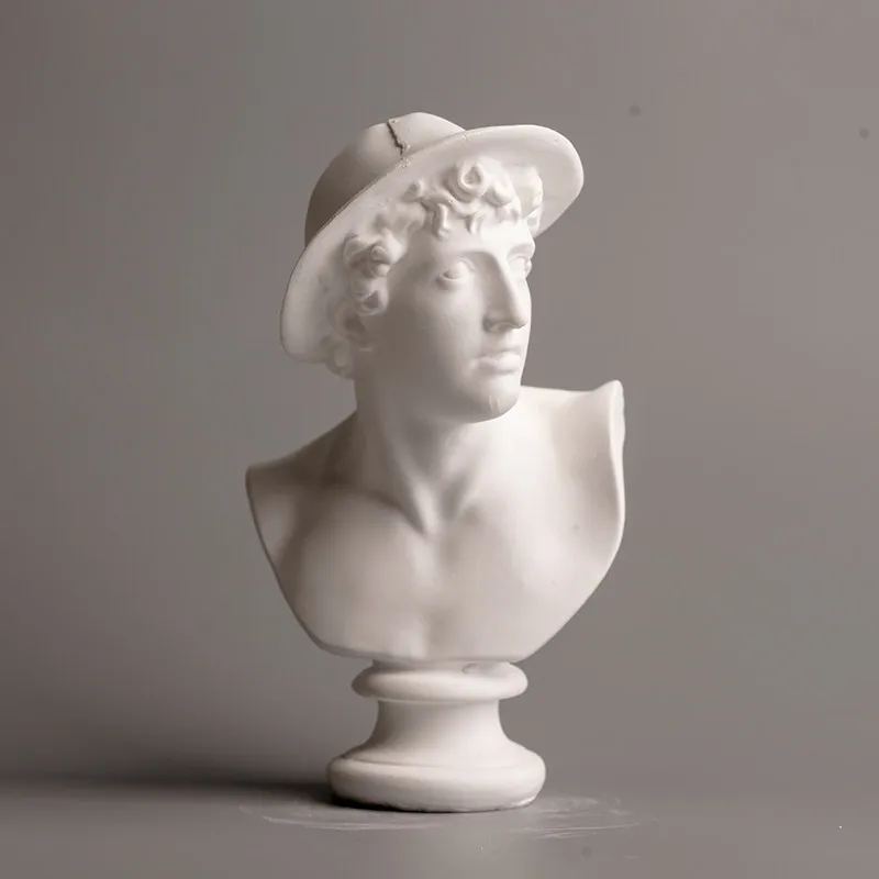 Nordic modern minimalist retro shepherd boy sculpture, figure sketch portrait, desktop ornament, plaster statue decoration