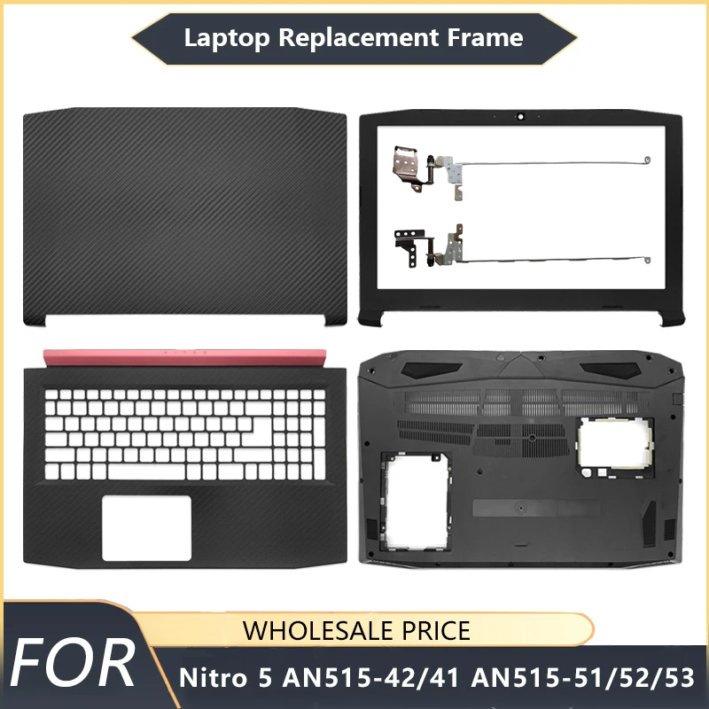 

NEW For Acer Nitro 5 AN515-42 41 AN515-51 AN515-52 AN515-53 Laptop LCD Back Cover Front Bezel Palmrest Bottom Case Hinge