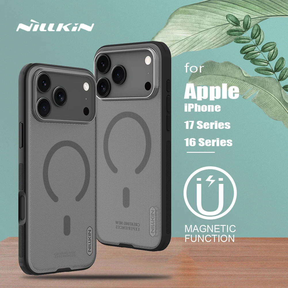 

Чехол Nillkin для iPhone 16 17 Pro Max/Air 16e, магнитный матовый Pro Magsafe, мягкий ТПУ, жесткий чехол из ПК, защитная задняя крышка для iPhone Air