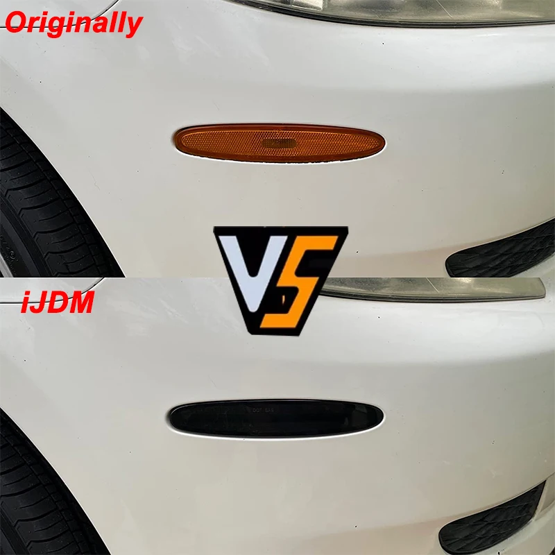 مجموعة مصابيح العلامات الجانبية للحاجز الأمامي LED بالكامل من iJDM لسيارة مازدا 2003-2008 6، استبدل علامات جانبية كهرمان OEM