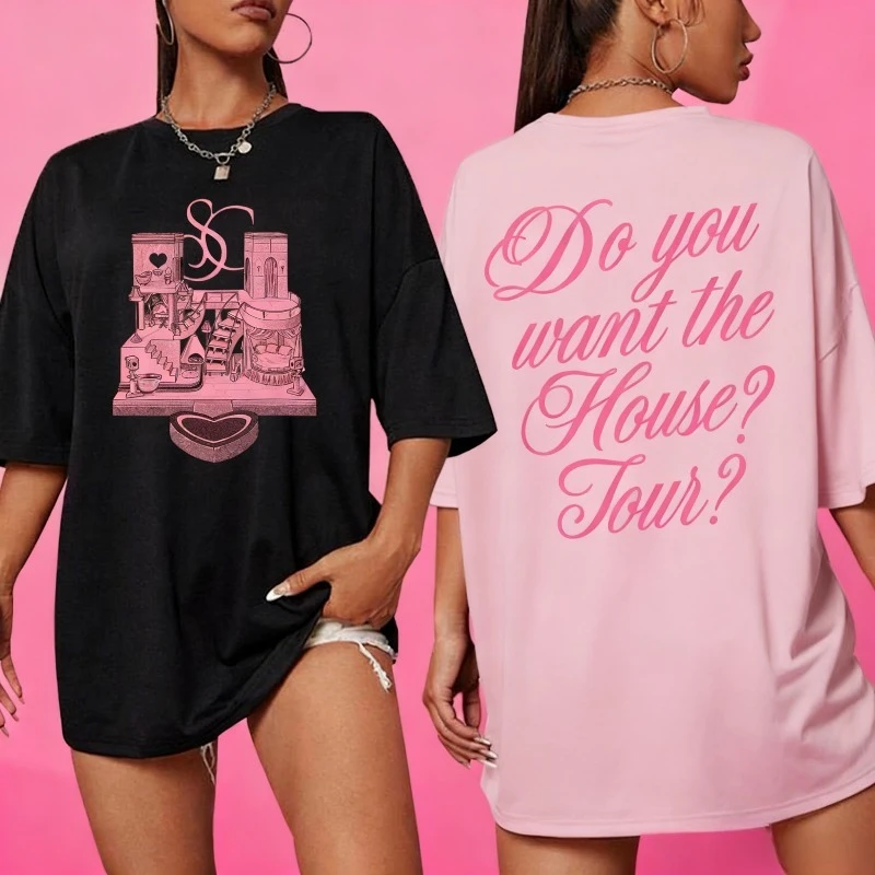 2025 verano Sabrina carpintero adolescente cultura pop harajuku Digital transpirable clásico gótico 100% Camiseta estampada de algodón puro