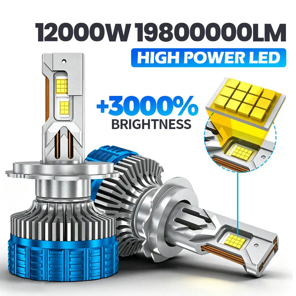

12000W H7 H4 Led Headlight 9980 CSP Canbus H1 H8 H11 9005 HB3 9006 HB4 9012 9007 H13 19800000LM Turbo Lamp Car Led Headlamp 12V