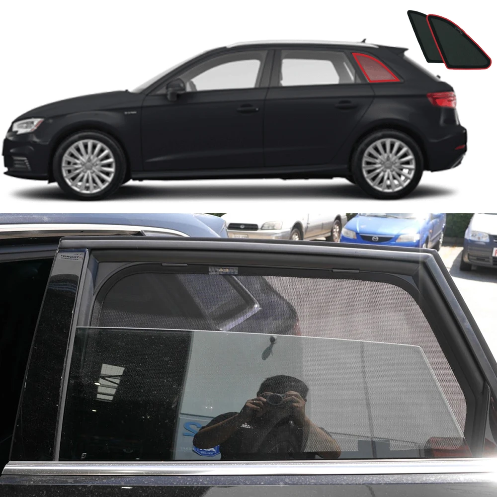 For Audi A3 S3 Sportback 8V 2015-2019 Car Magnetic Sunshade Front Windshield Curtain Rear Side Window Sun Shade Visor