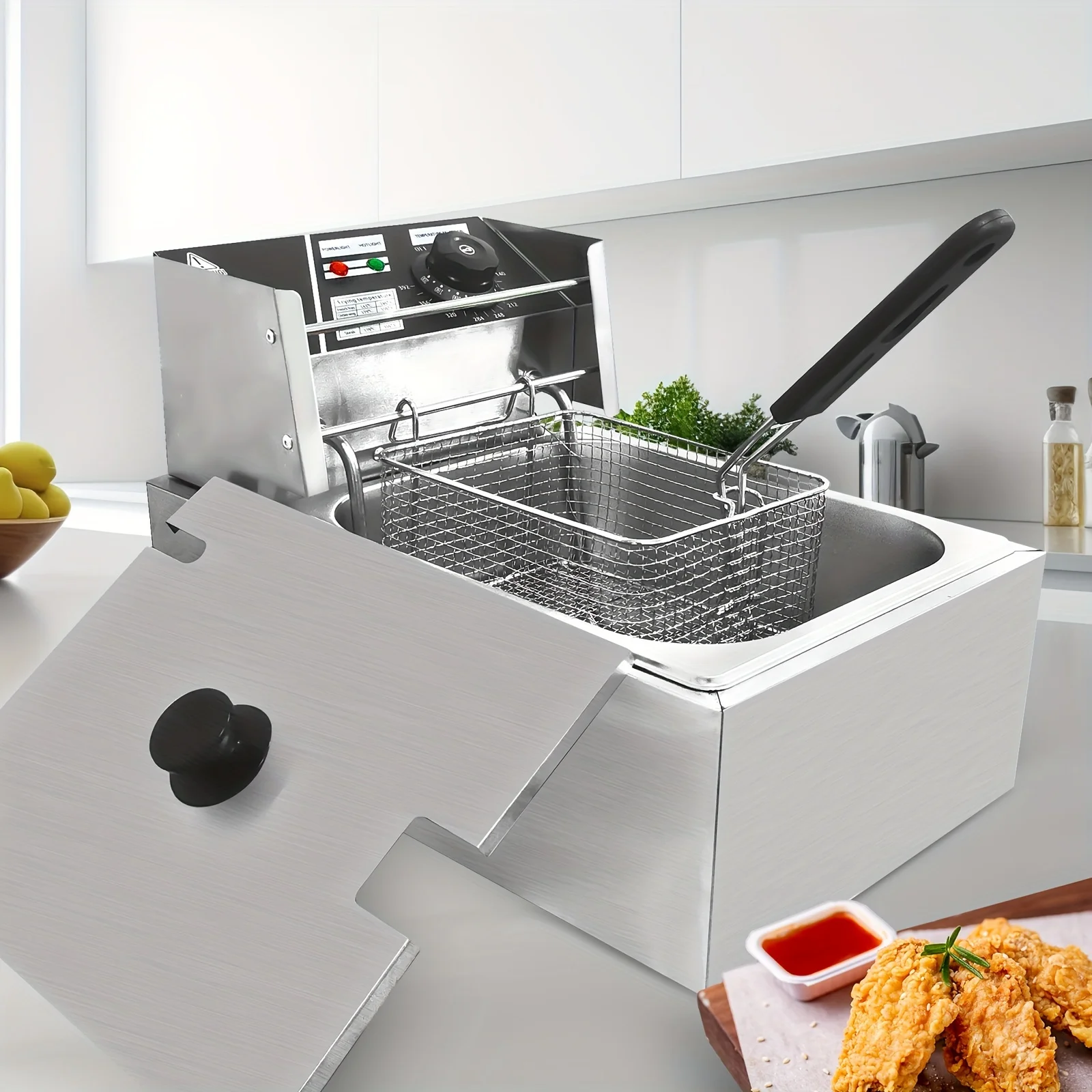 for fryer Electric Deep Fryer stainless steel baskets Countertop with Removable Tank and fryer stainless steel countertop 220v