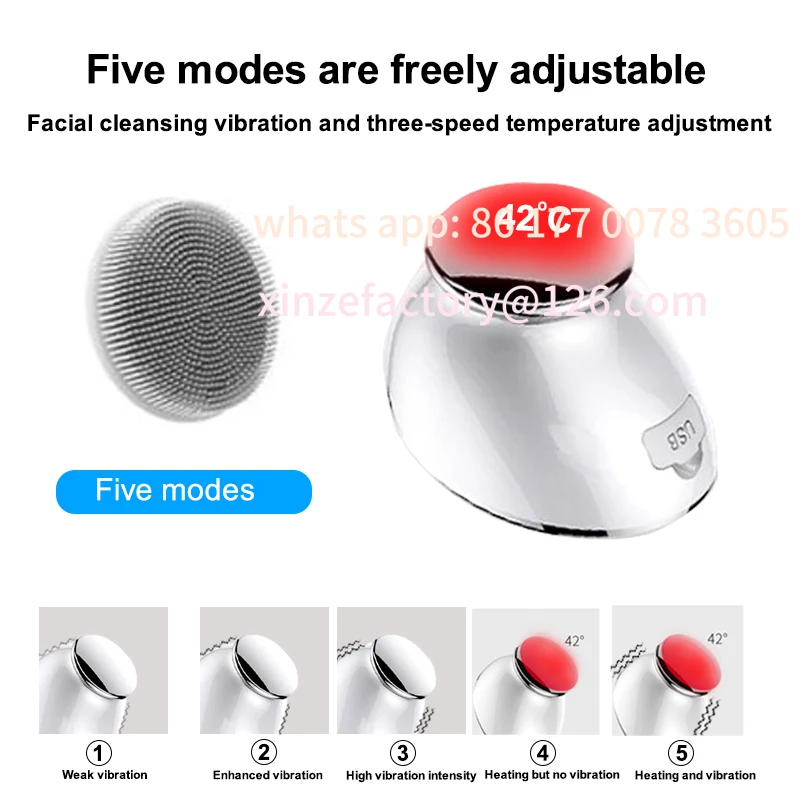 Customizable Face Pore Cleansing Mini Electric Machine With Lift Feature Handheld Skincare Brush 2in1 High Frequency Electric - view 4