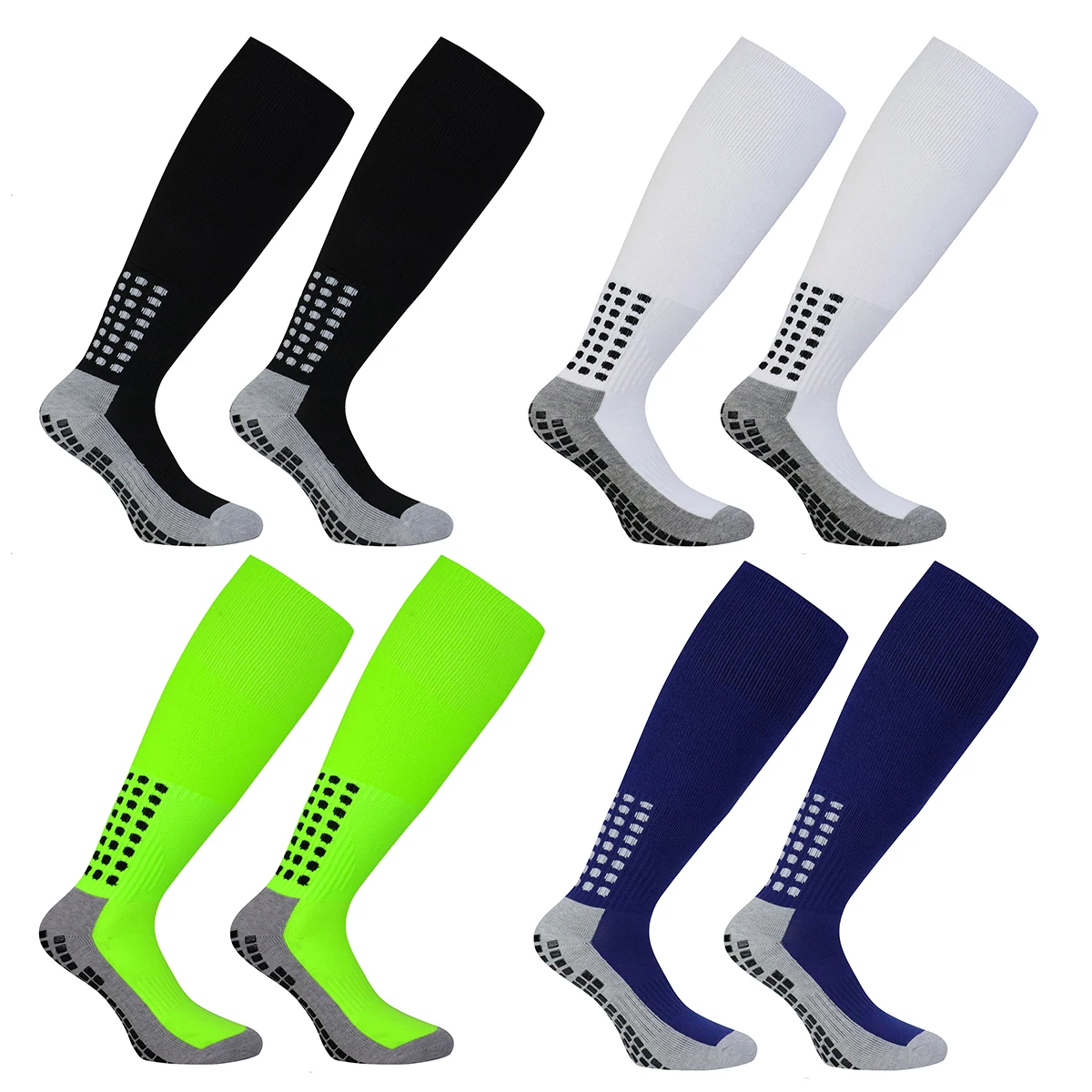 1 Pairs Football Socks Men's Long Tube Adult Professional Training Thick Non-slip Towel Bottom Sports High Tube Sports Socks