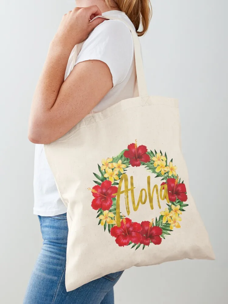 

Tropical Paradise Hawaiian Birds of Paradise Illustration Tote Bag woman shopping bag custom bags canvas tote bag