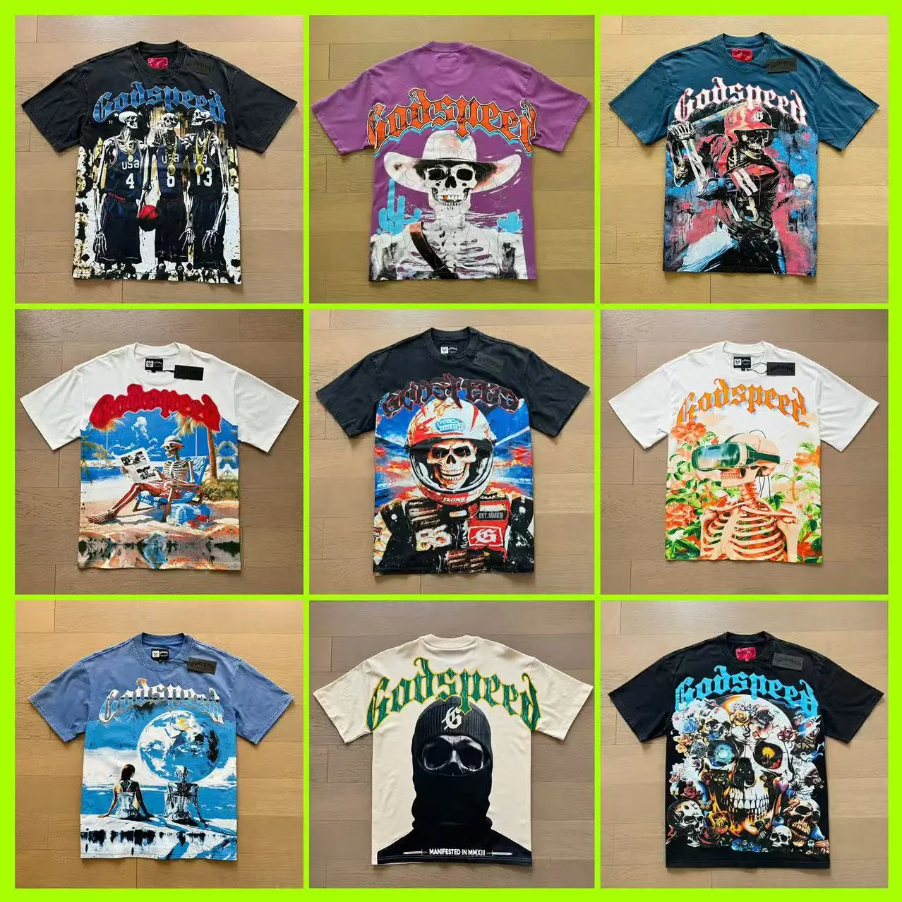 

God Speed Fashion Design Men's T-shirts Designer Brand Couple Loose Short Sleeve Top Tees