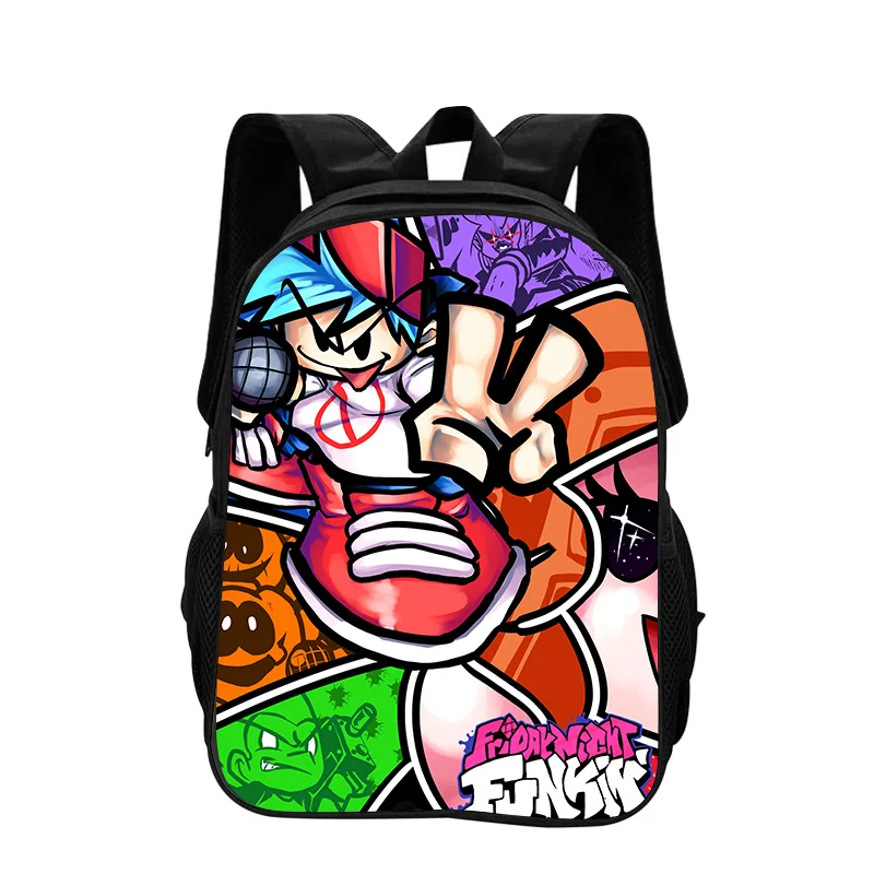 Friday Night Funkin Backpack cute Durable Fashionable Cartoon Zipper Large Capacity Backpack Best Birthday Gift for Boy and Girl