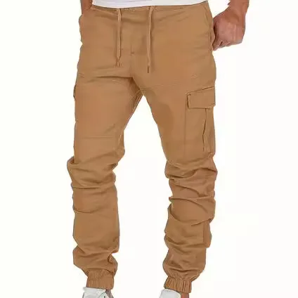 Men's Tooling Multi-Pocket Trousers Men's Woven Casual Pants Sports Tights