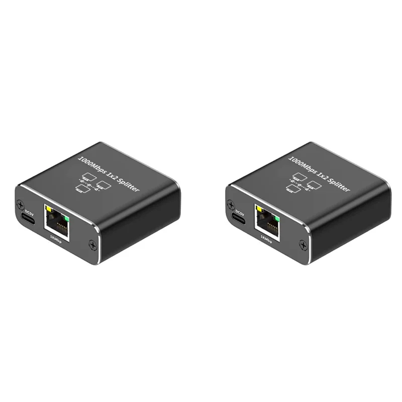 

AP-2X Gigabit Ethernet Splitter 1 In 2 Out,1000Mbps- LAN/Internet Cable Splitter - Cat5/6/7 Splitte, RJ45 Network Extension