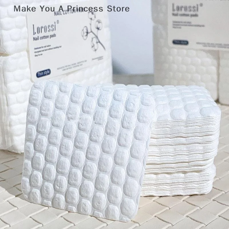 200/500 個ネイルコットンパッドポリッシュリムーバージェルクリーンマニキュアナプキン糸くずの出ないワイプコットンクリーナー紙パッドワニスツール