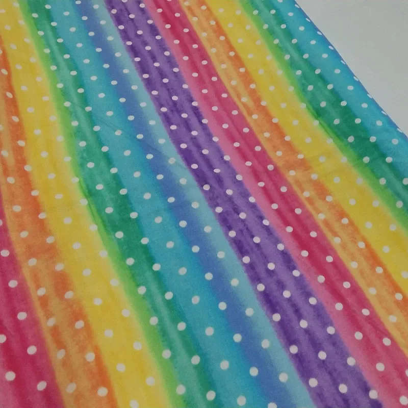 ViapHia 100% Cotton Digital Printing  Rainbow Series Printed Cotton Fabric Customization Support
