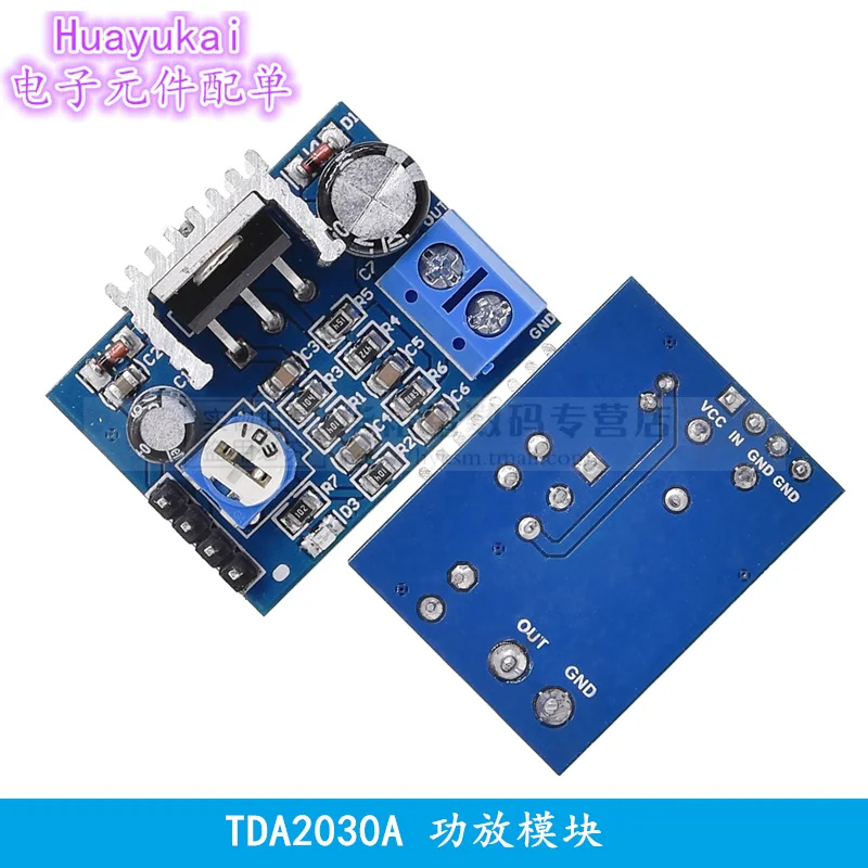 Módulo de Placa Amplificadora de Audio de Alimentación Única de 6-12V, Módulo TDA2030A, Módulo TDA2030