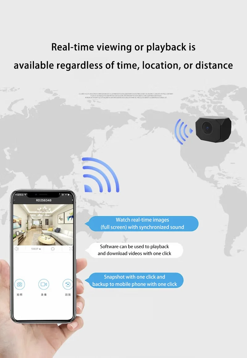 1080P HD Mini Camera Wireless Network WiFi IP/AP Remote Monitoring Portable Camcorder Smart Home Real-time Surveillance Security