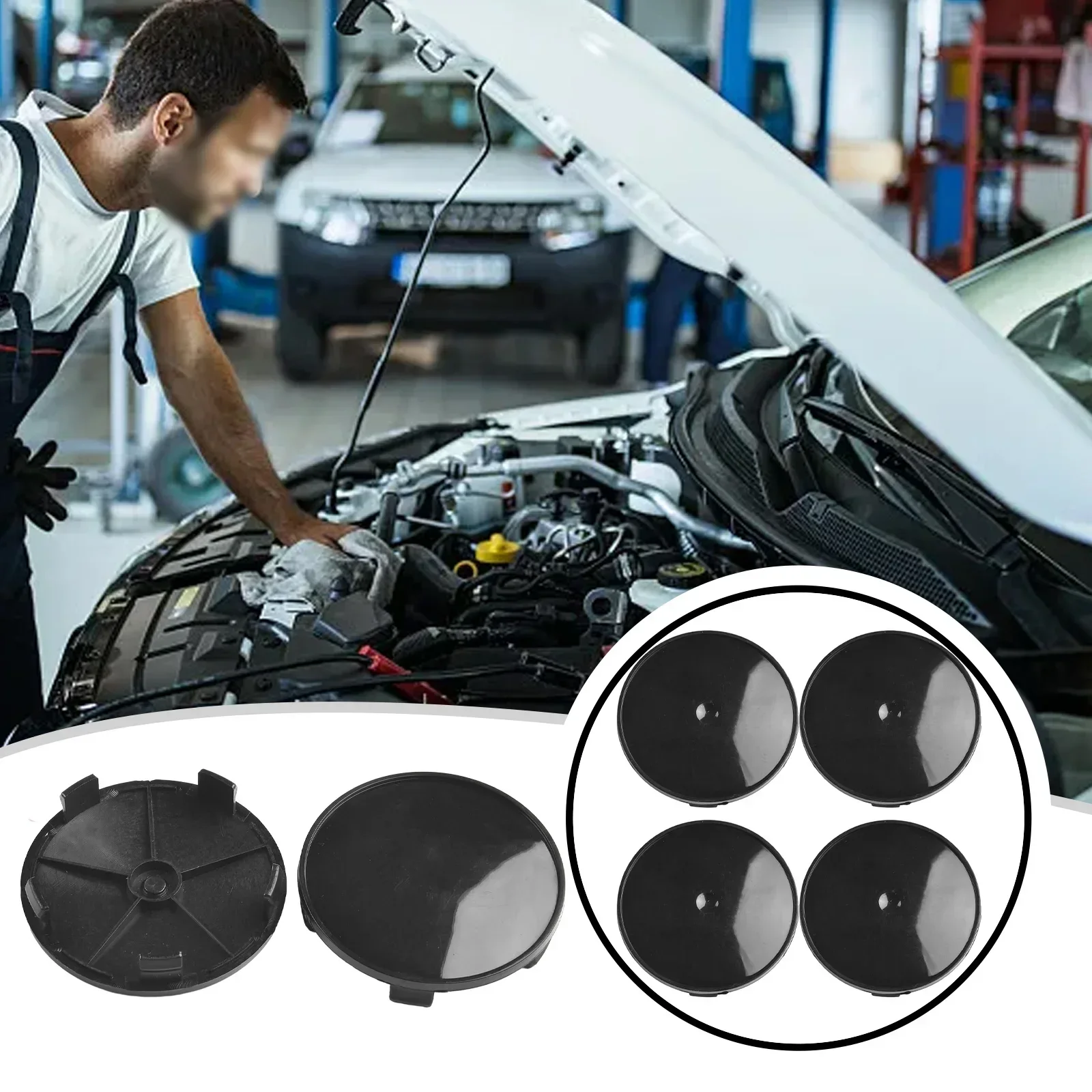 

Tyre Rim Hub Cap Car Wheel Center Cap Car Exterior Accessories 4pcs ABS Plastic Black Car Accessories High Quality
