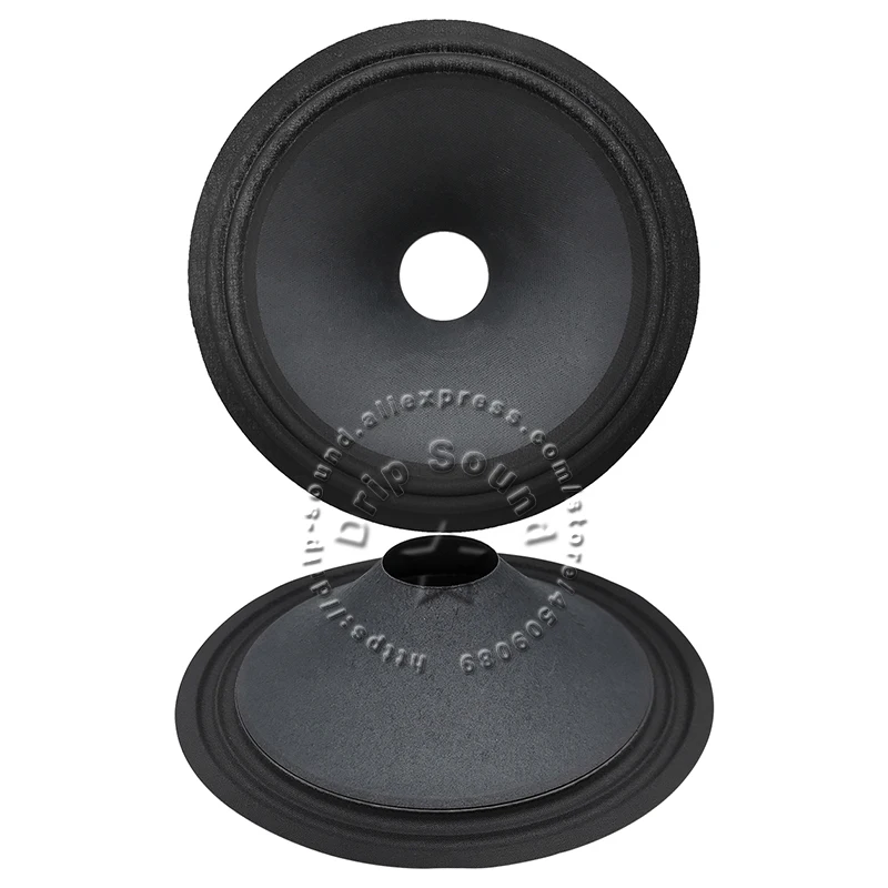 10" inch 245mm 49.5mm Core Speaker Cone Paper Basin Woofer Drum Paper 2-Ring Cloth Edge Trumper Bass Repair Parts #Black1