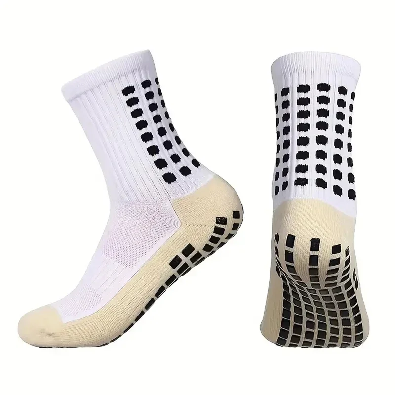 2 Paar rutschfeste Fußballsocken für Herren und Damen, Sportsocken, verdickt, atmungsaktiv, bequem, für Fußball, Basketball, Laufen, Grip-Socken – Detail 10