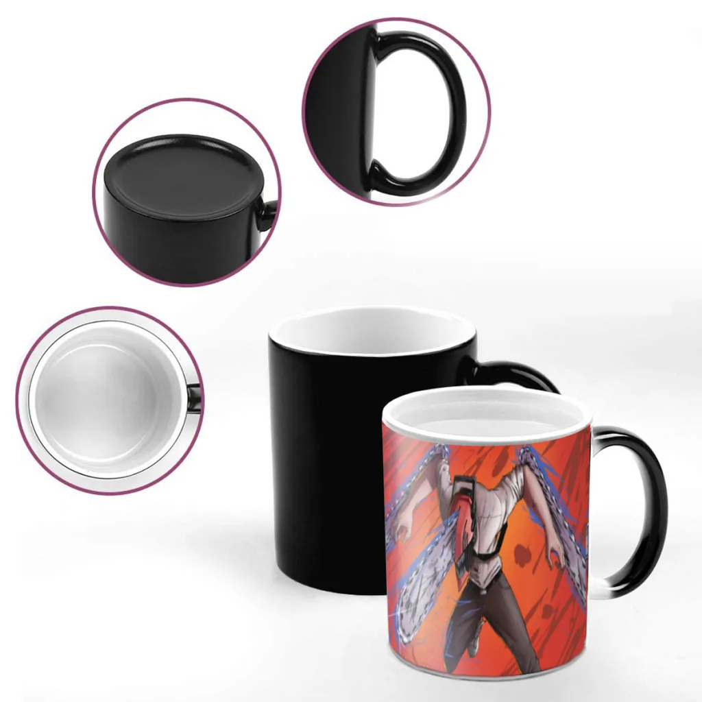 Chainsaw Man Anime Classic Mug Heat sensitive color changing coffee mugs cup milk cup mugs