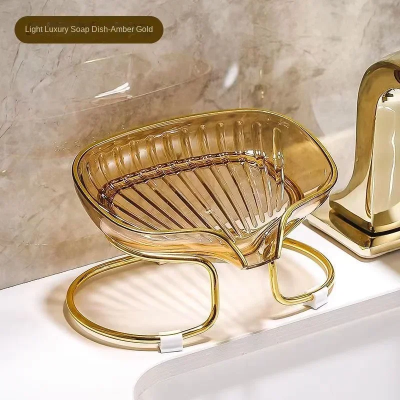 Luxury Soap Box with Gold Border Tray Home Storage Box Bathroom Soap Box Nordic Style Storage Tray