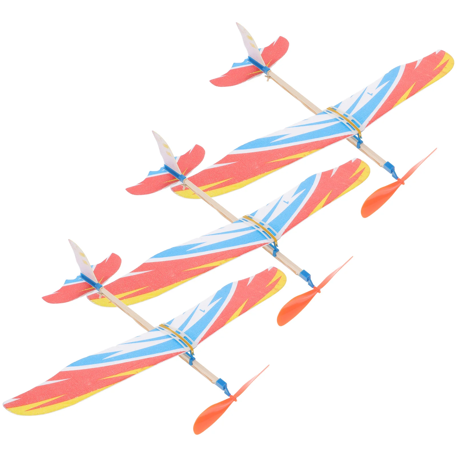 3 Pcs Flying Toys Bird Design Aircraft DIY Model Educational Rubber Band Powered Toddler