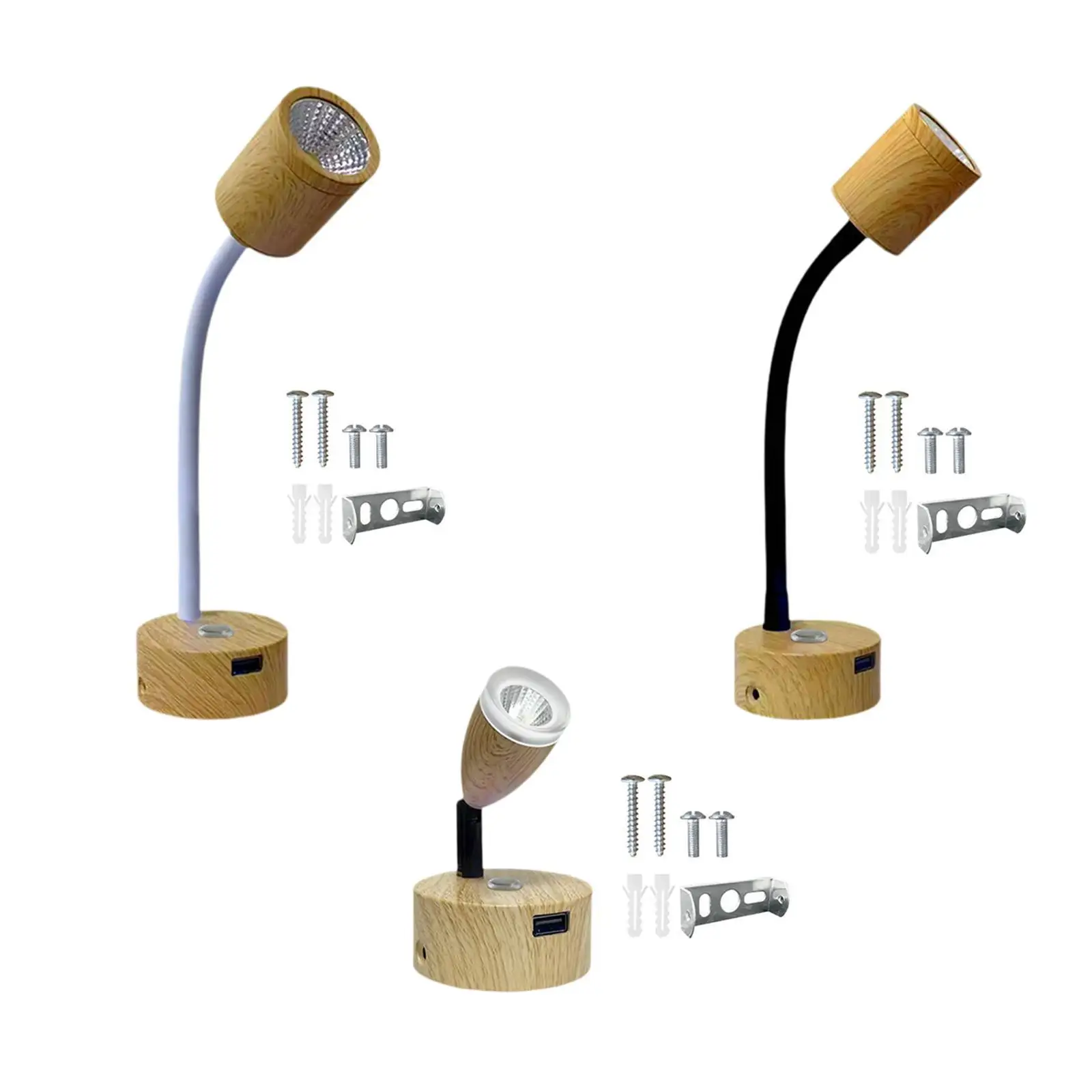

Светодиодная лампа для чтения с USB-портом для зарядки, внутреннее освещение для лодки, автофургона