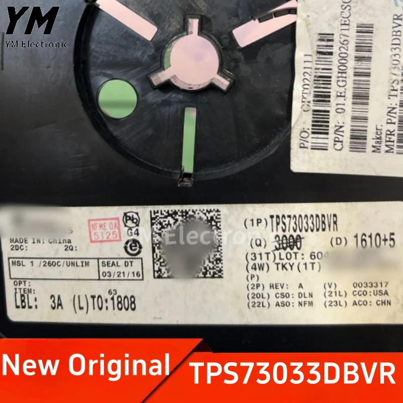 New Original TPS73033DBVR PHUI SOT23-5 3.3V 200mA Low voltage differential linear regulator chip
