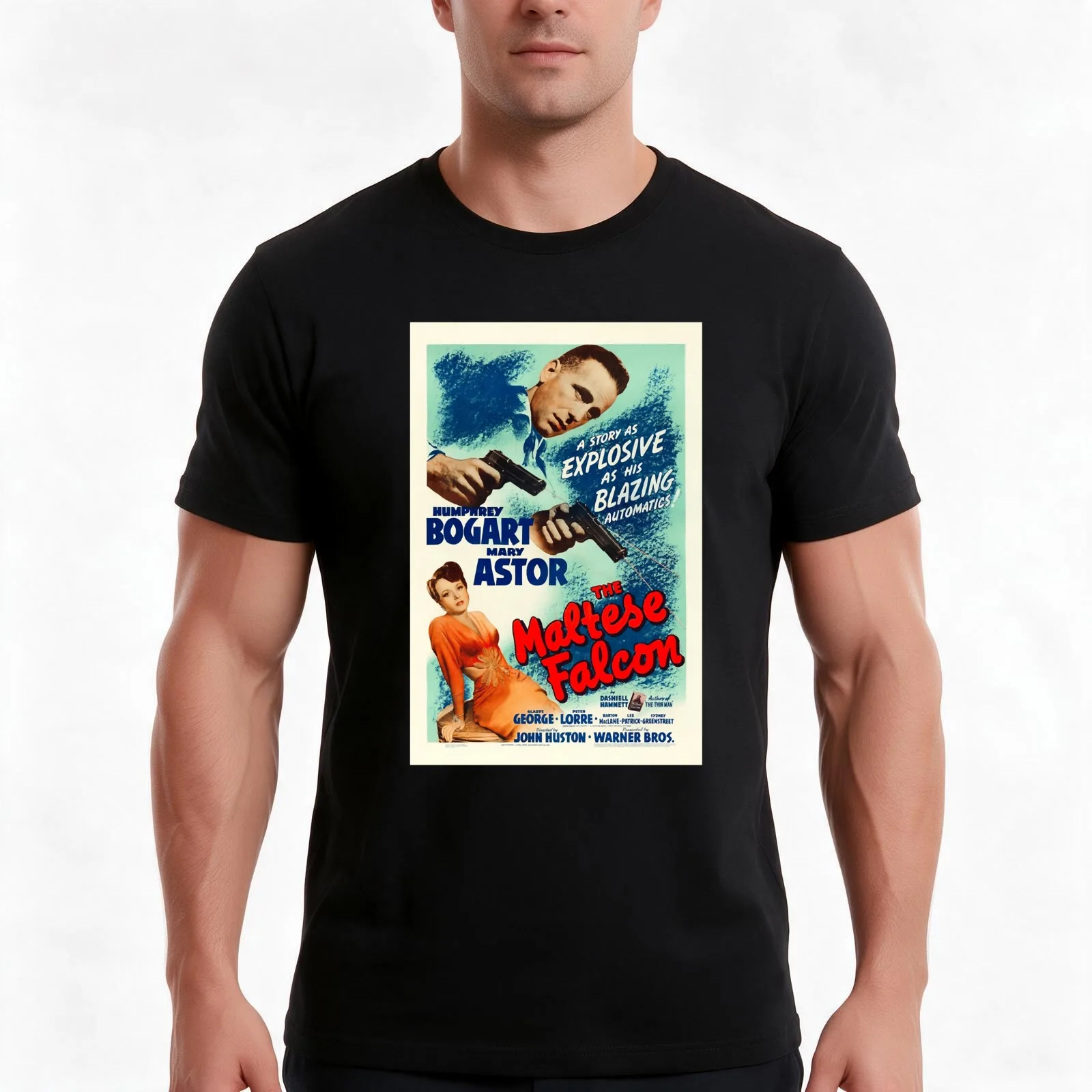 My Favorite People Maltese Falcon Vintage Retro T-Shirt Summer Casual Cotton Tee Oversized Streetwear Tops Unisex Men Women