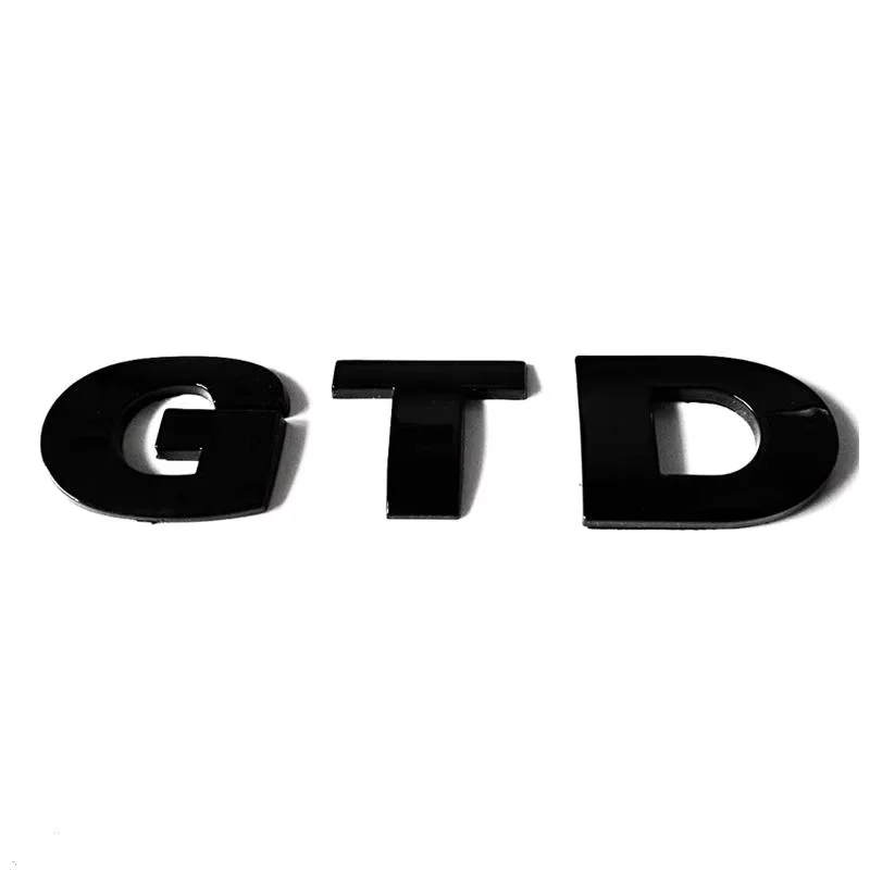 

ABS Plastic Glossy Black Color GTD Car Sticker Emblem Badge Logo