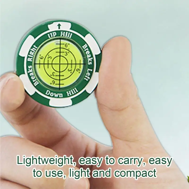 Golf Green Reader antiruggine in lega di zinco Glof Hat Clip Ball Marker Precision Golf Putting Reading Aid accessori da Golf portatili