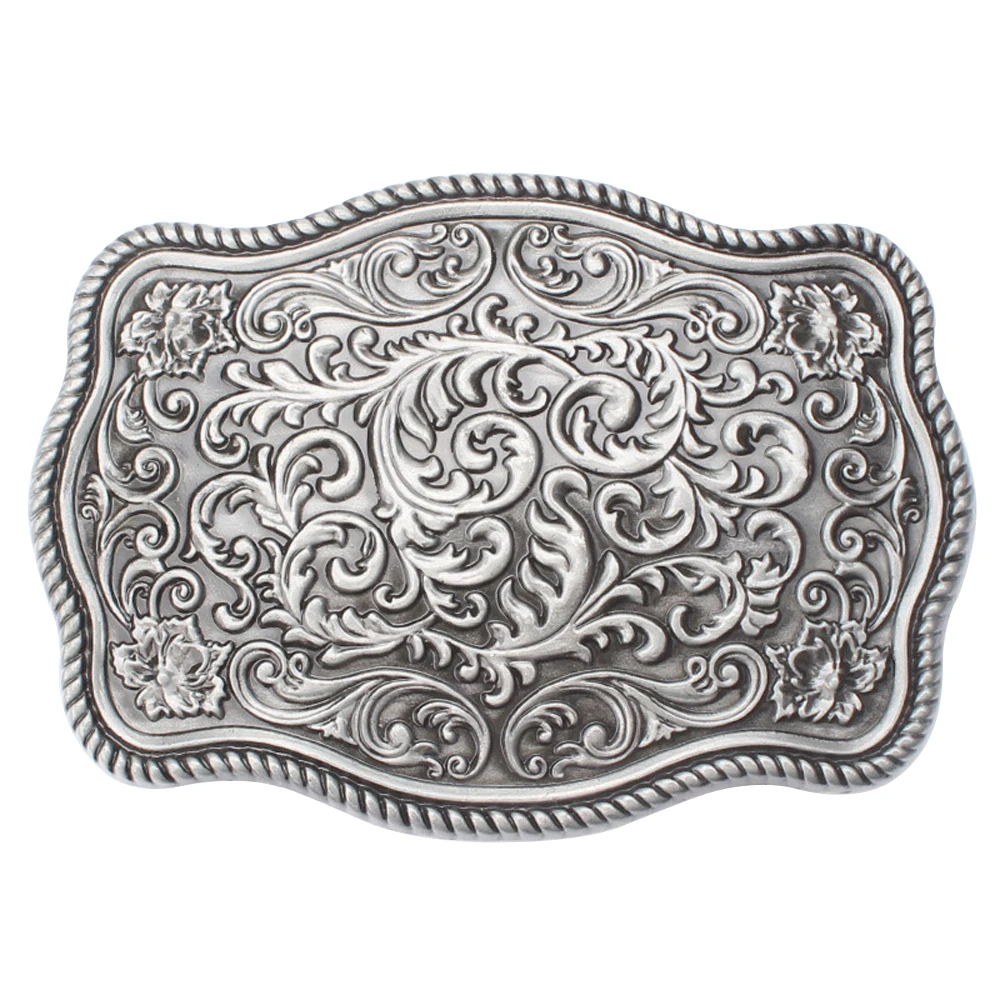 Cool Belt Buckle for Men Western Cowboys Alloy Metal Handmade Brand Designer European Flower Carving Good Plating Dropshipping