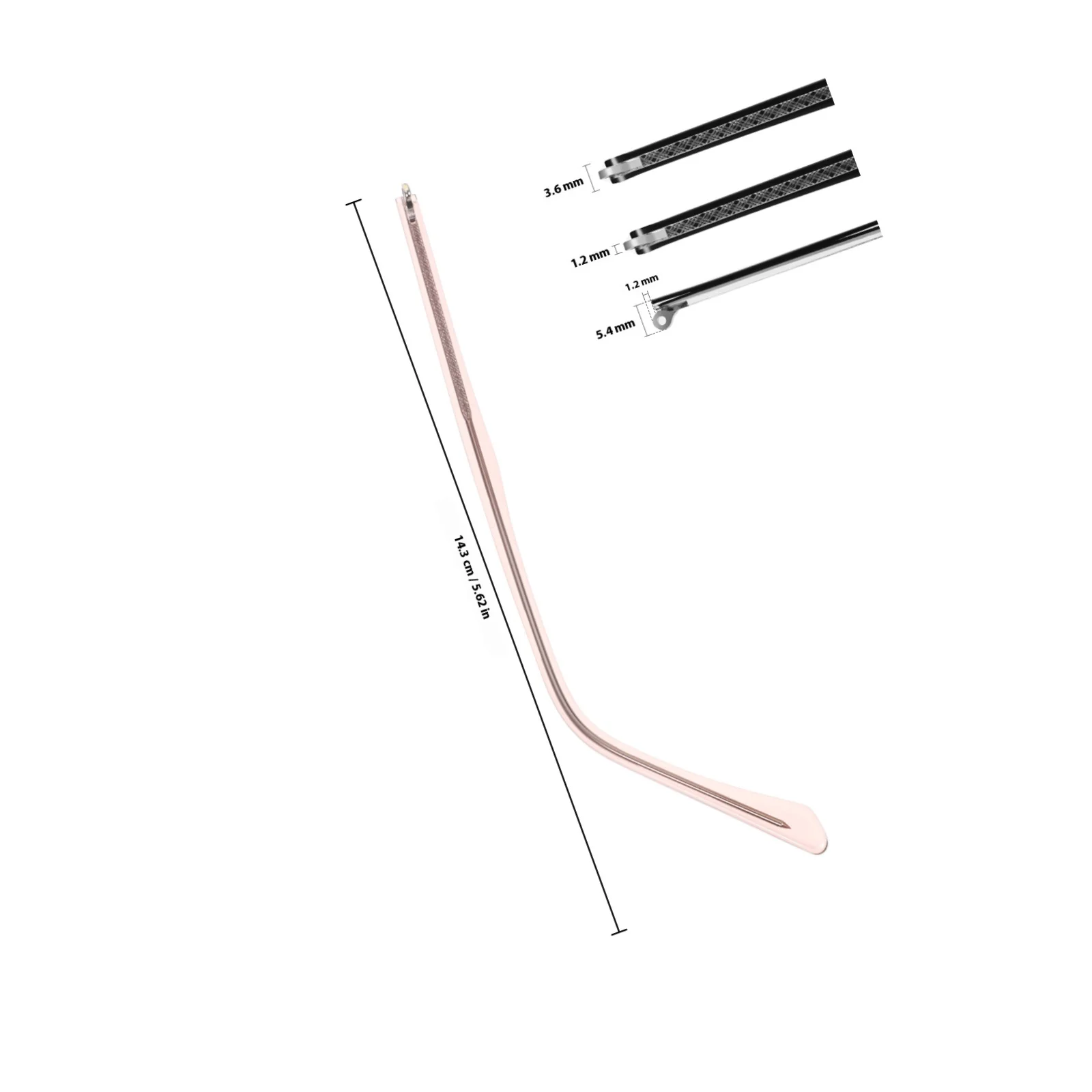 1 Pair Metal Eyeglass Replacement Temples Lightweight Nonslip Design Comfortable Wear Eyewear Arms Legs For Labor Protection