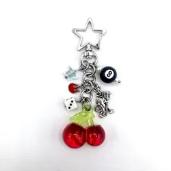 Aesthetic Cute Cherry Keychain Y2k Accessories Gift