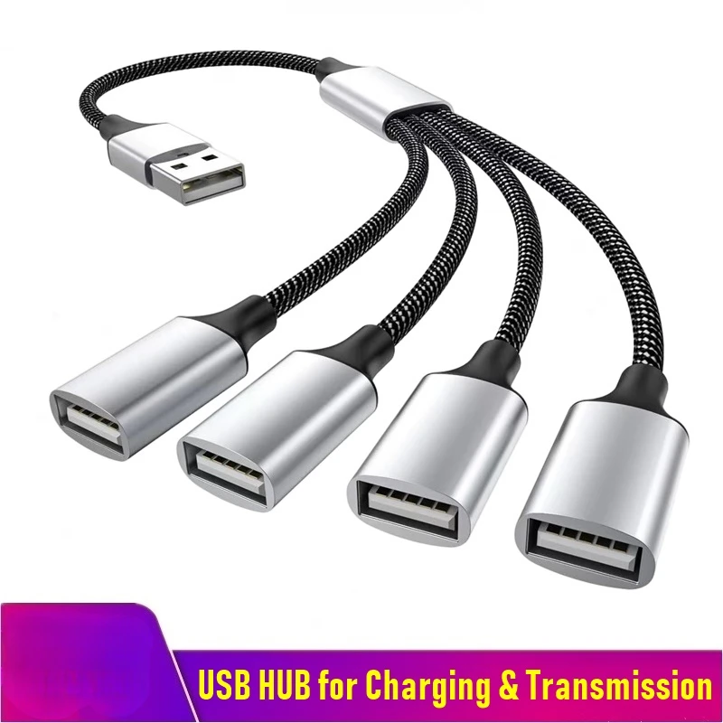 Multi USB Hub Extensions 4 Port Type C Hub USB Splitter Fast Data Transmission OTG Adapter For Computer Xiaomi Macbook Pro Air