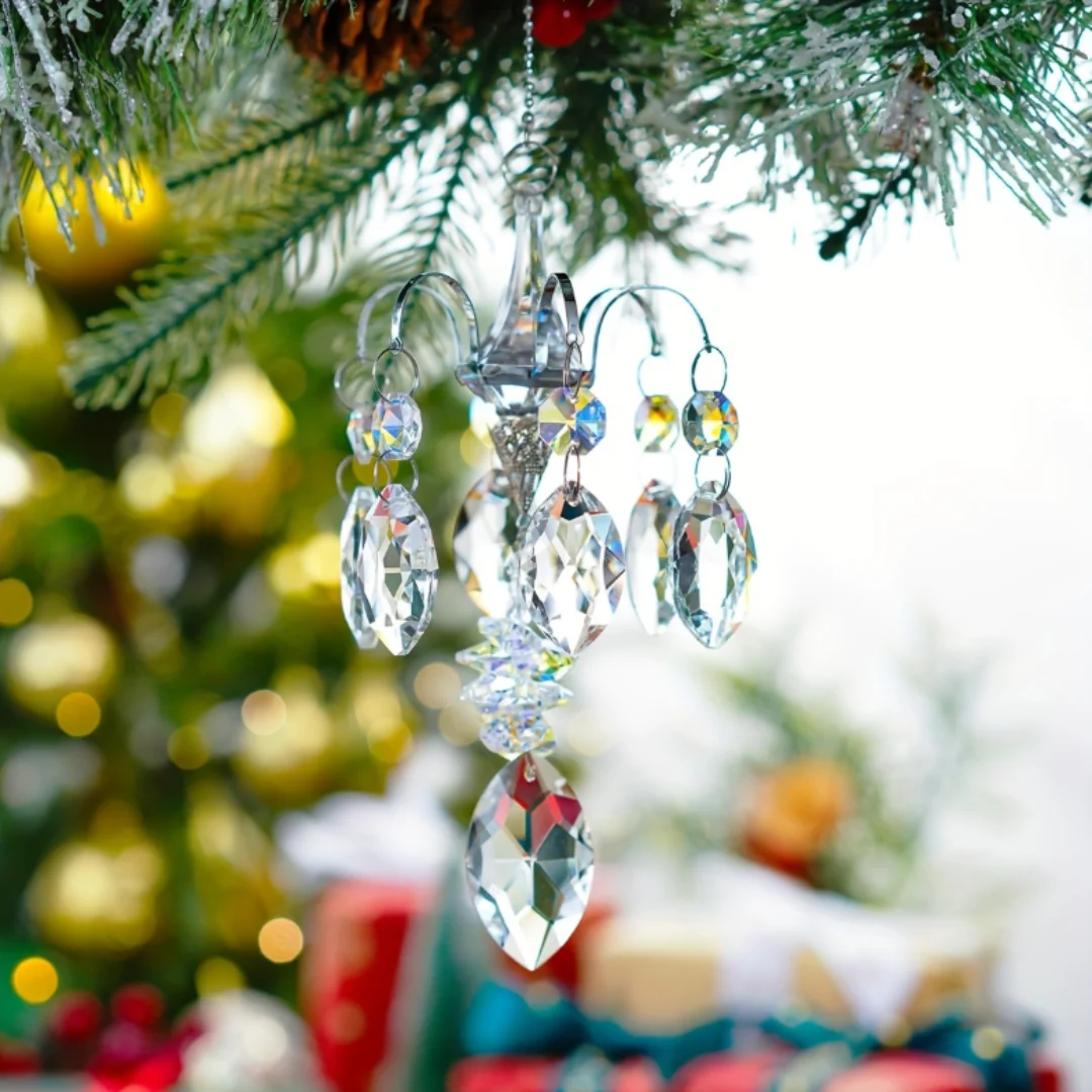 1Pcs Window Hanging Wind Chimes Fantasy Crystal Suncatcher Prisms Rainbow Maker Pendant Gift