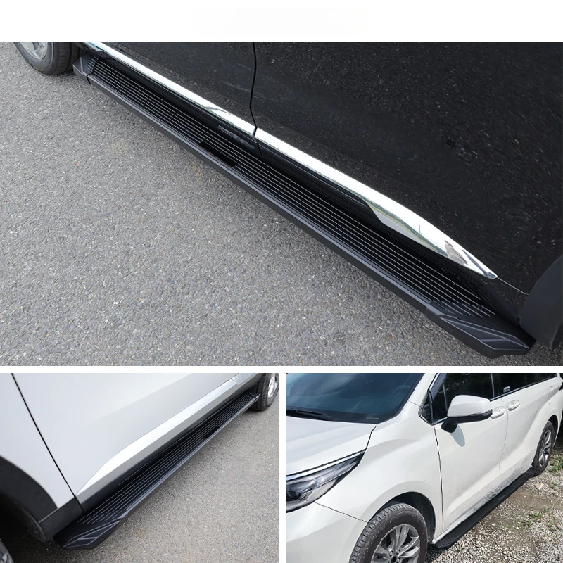 Car Accessories Matte Black Aluminum Bolt-On Pair of Running Boards Extra Long For SUV Pickup