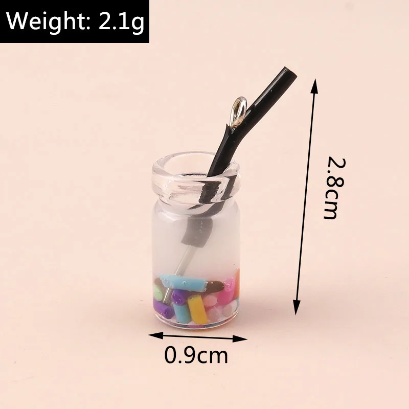Leslie 10 Stück Gemischte Stile Sommer-Glasfläschchen mit Perlen-Muschel-Anhängern für DIY Ohrringe, Schlüsselanhänger, Halsketten und Schmuckherstellung – Detail 17