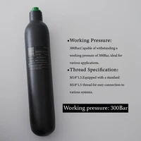Cilindro de Aire de Alta Presión de Fibra de Carbono de 0.5L 500cc 300Bar M18*1.5 HPA para Buceo