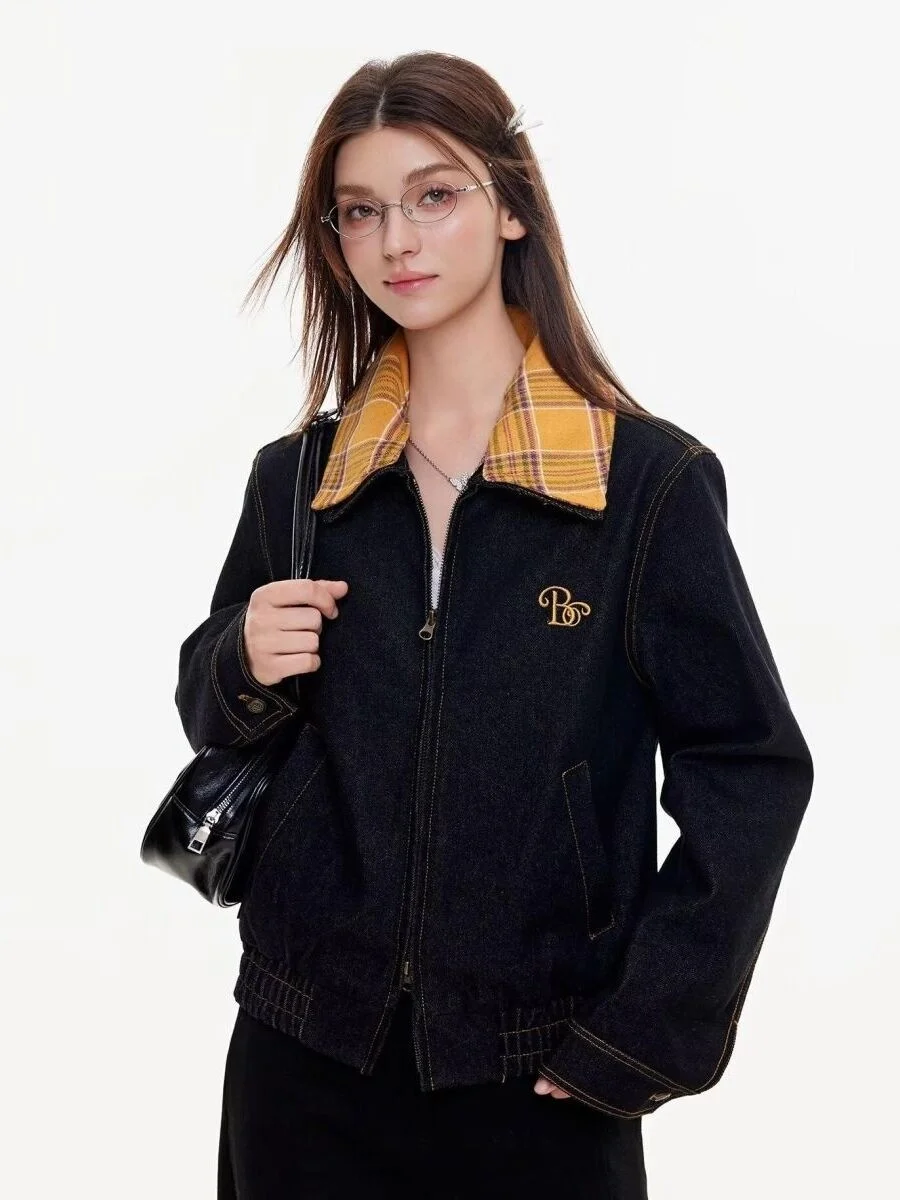 아메리칸 레트로 데님 재킷 유니섹스 봄 가을 루즈 캐주얼 다용도 작업복 재킷 트렌디 페이크 투피스 코트 남녀 공용