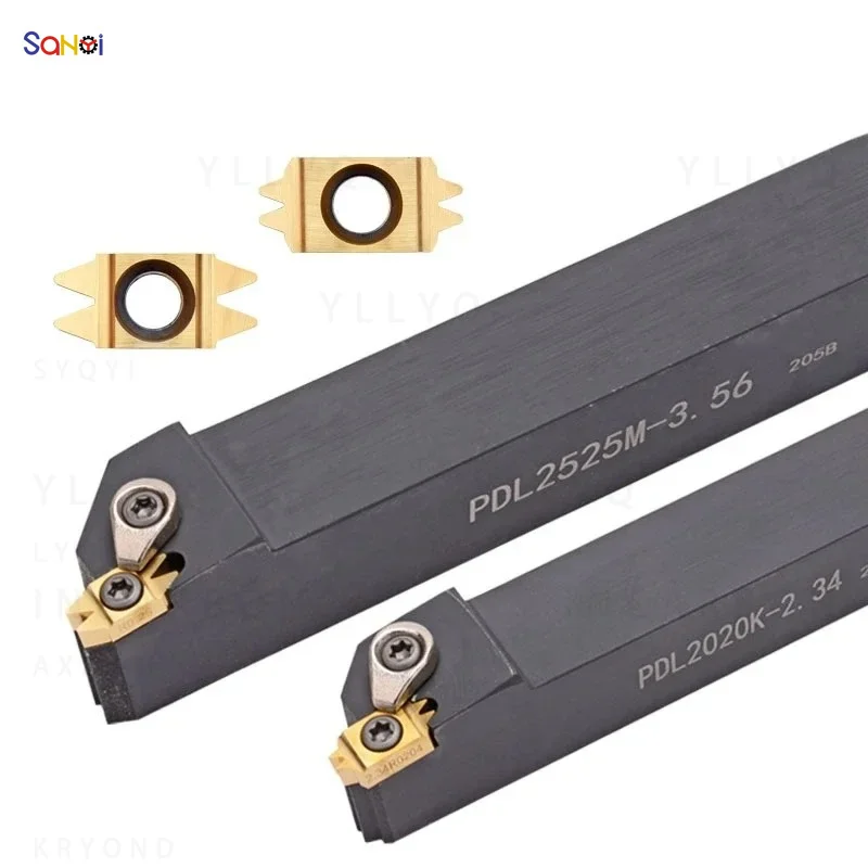 

40° Double-Tooth Pulley Tool Holder PDLR/PDLL 2020/2525, 2.34-3.56, for Automotive Synchronous Pulleys, Matches PDL2B Inserts