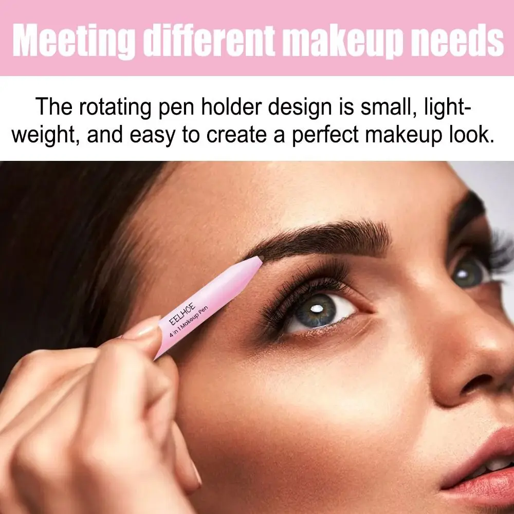 Nuovi cosmetici 4 in 1 Eyeliner Trucco multieffetto Penna per labbra Penna per labbra impermeabile Bellezza e salute Penna per baco da seta sdraiata da donna