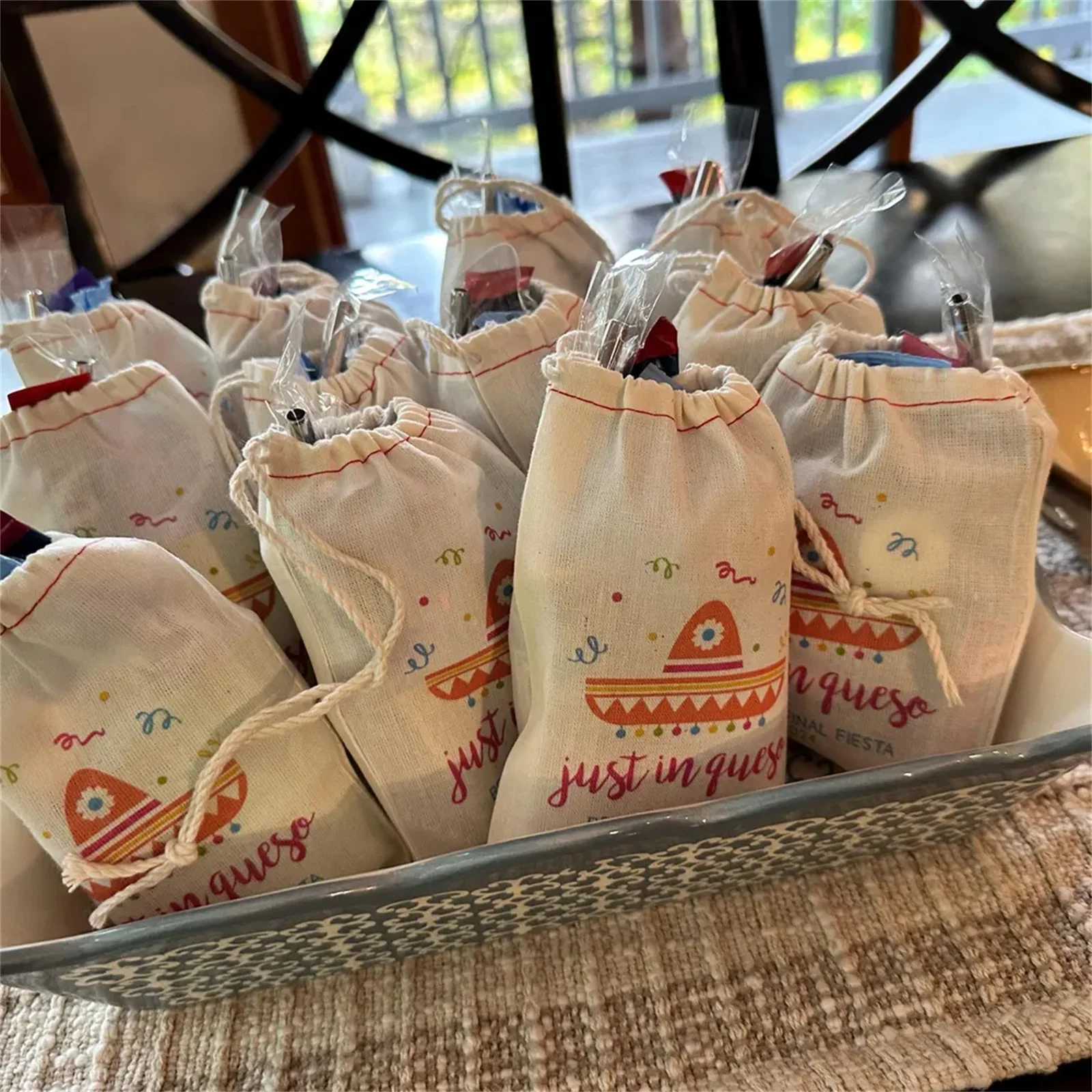 25pcs Just in Queso Bags for Fiesta Birthday - Fiesta Hangover Kits - Mexico Girls Trip - Funny Hangover Recovery Kit Bags - Mex