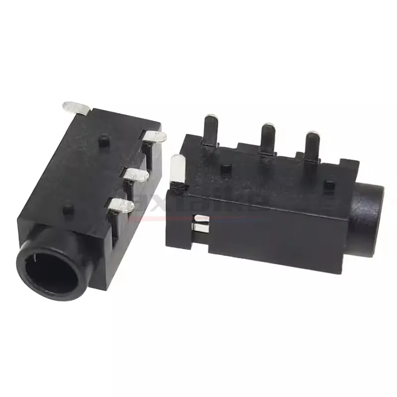 PJ-320D Conector de áudio Jack, 4Pin, DIP, SMD, MP3, MP4 Player Acessórios, Conector de soquete fêmea, 0.5A, 30V, DC, 3.5mm, 10Pcs