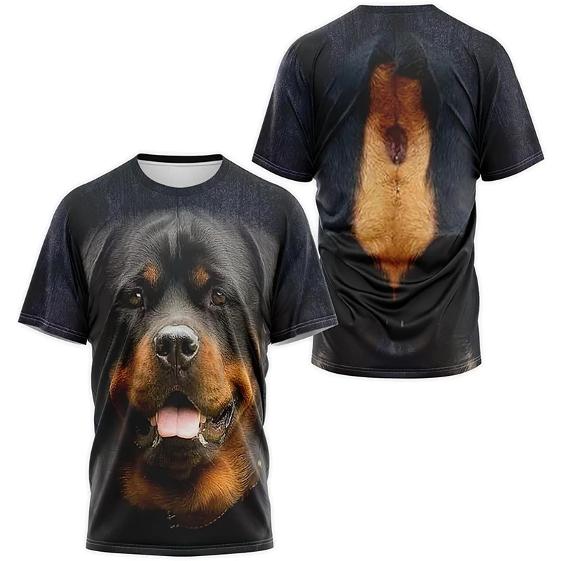 Pet Dog 3d Print T-shirt 2024 Fashion Husky Pattern Tee Shirts Short Sleeve Tops Streetwear Casual Crew Neck Boys Kids Clothing