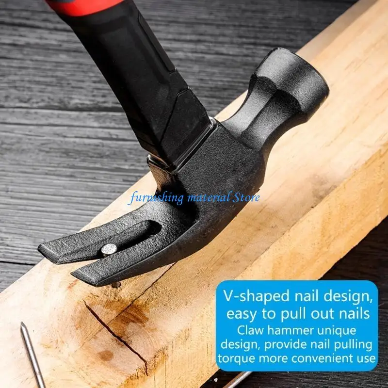 

Y5GD Multipurpose Claw Hammer 275mm Length Carbon Steel Head Perfect for Furniture Making Repair Removal Demolition Work