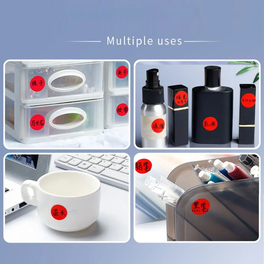 10Sheets New Writable Material Dot Adhesive Stickers Self-Adhesive 19MM Label Stickers Round Tag Sticker Office Use