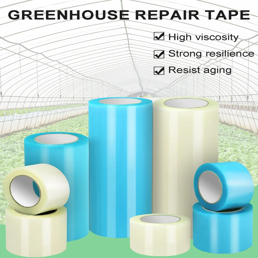 10M Greenhouse Repair Tape High Viscosity Transparent UV Resistant Strong Agriculture Garden Film Repair Adhesive Shed Tape