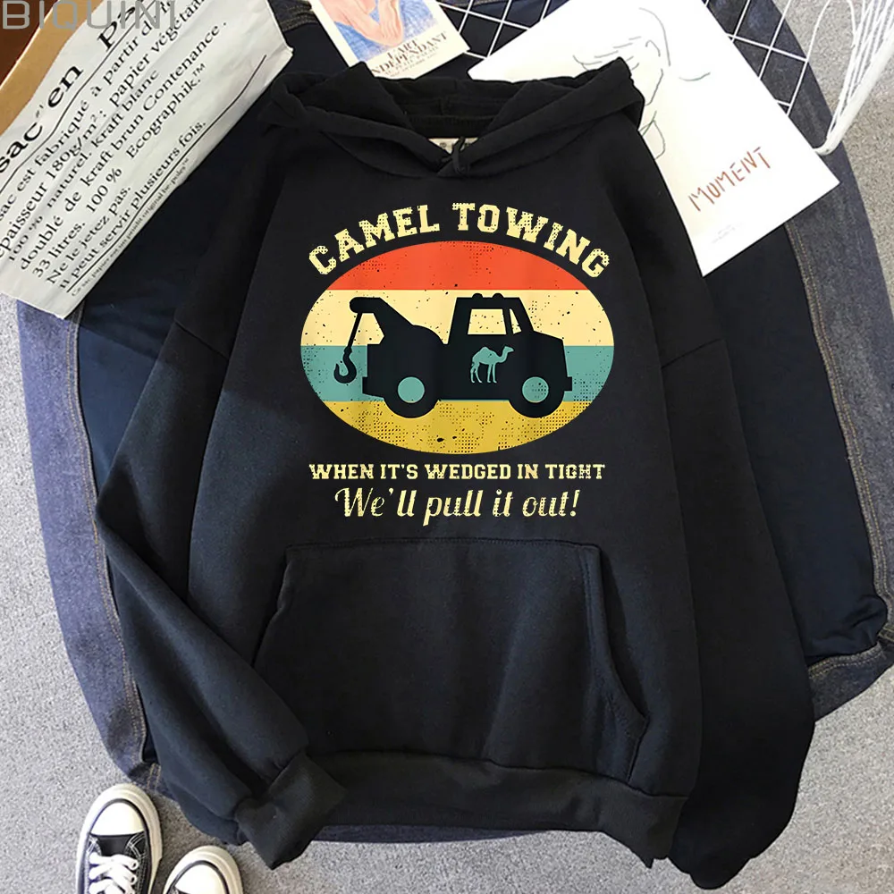 

Camel Towing Men Clothing Classic Hoodies Round Neck Long Sleeve Hip Hop Unisex Essentials Pullovers Vintage Streetwear Unisex