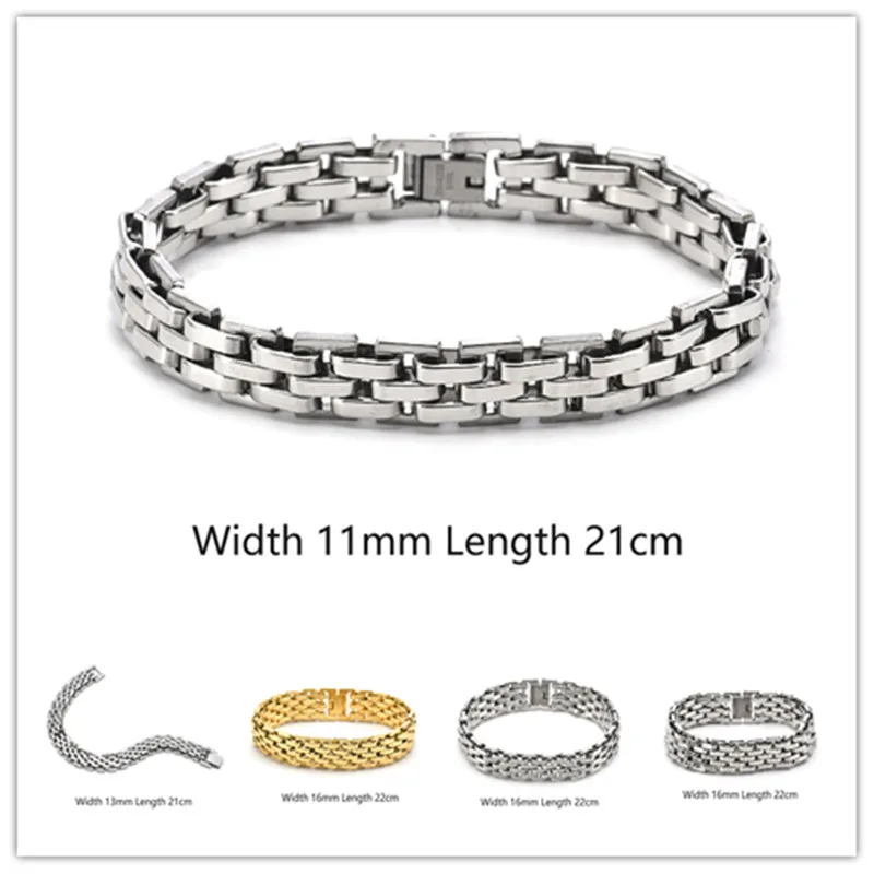 1PCS Titanium Steel Bracelet Men Women Fashion Accessories Watchband Shaped Chain DIY Watch Strap Hand Ornament Wristband